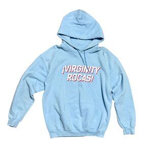 Virginity Rocks "Rocas" Danny Duncan Blue Graphic Hoodie, Men's Medium
